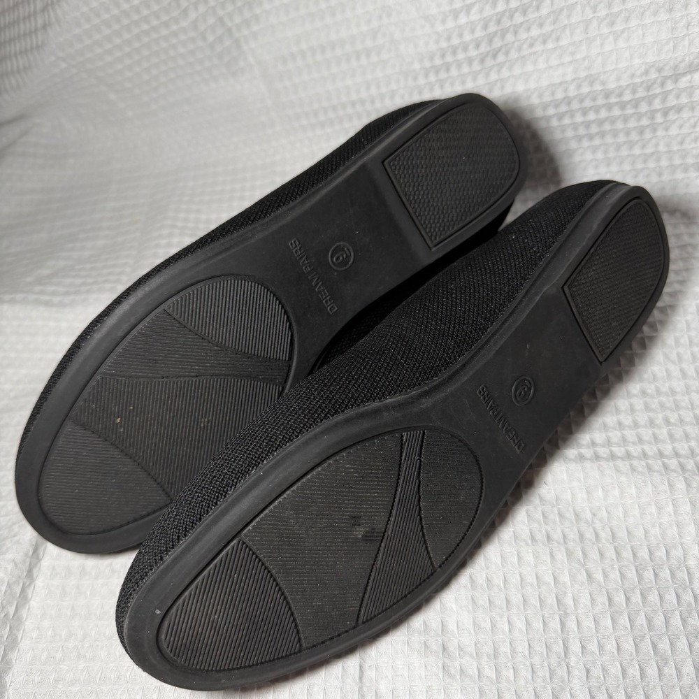Dream Pairs Womens Knit Ballet Flats Black Round Toe Slip On SDFA2423W Size 9 - Picture 3 of 3